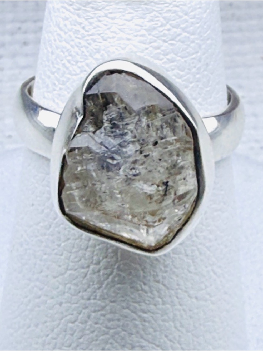 Sterling Silver 14.8mm Herkimer Diamond - Women’s ring size 5 Jewelry
